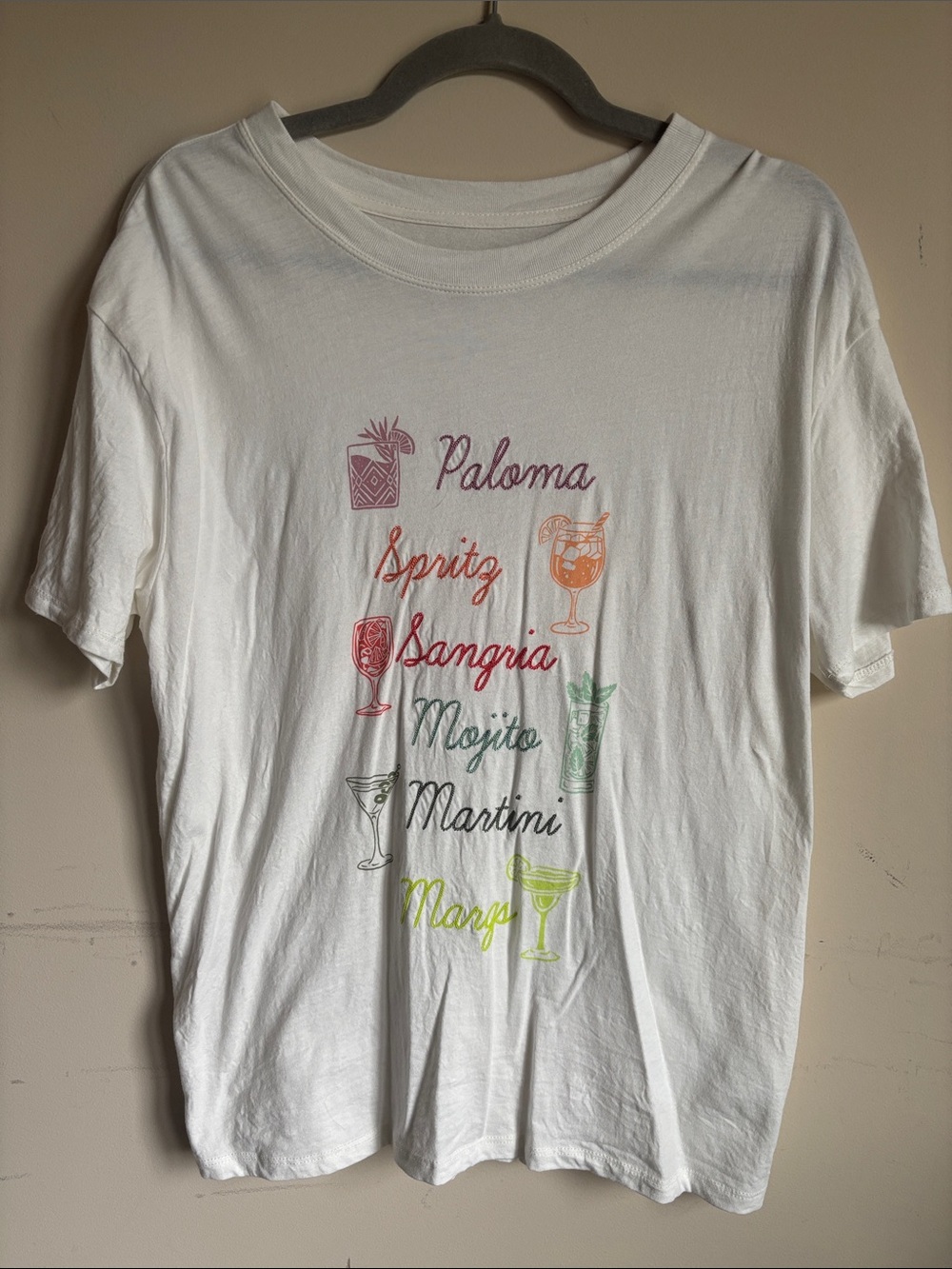 Z Supply Cocktail Names Graphic Tee in Multicolor Script